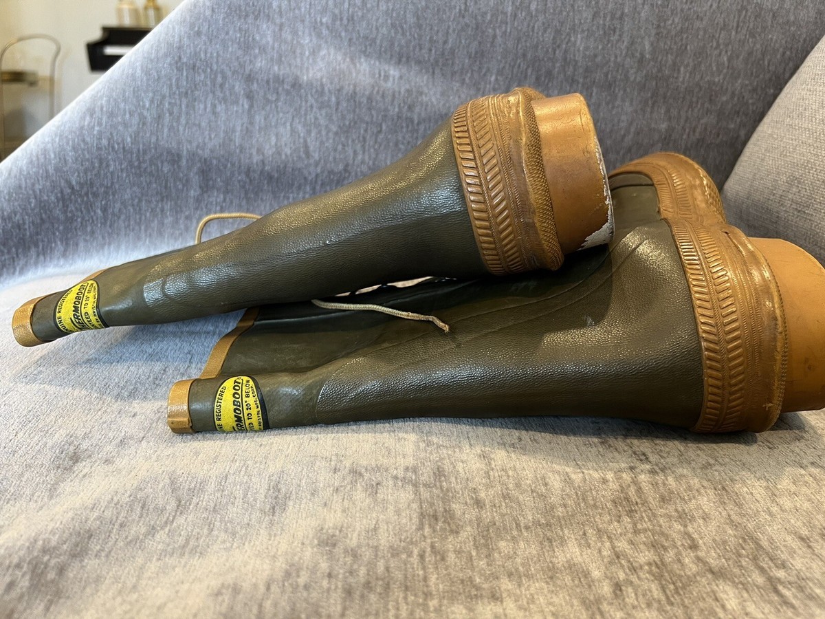 Vintage Bristol Thermoboots – 1966 Military Green Rubber Mid-Calf Boots – Size 8 Vintage 1966 Bristol Thermoboot 100% Rubber Winter Boots  main image 4