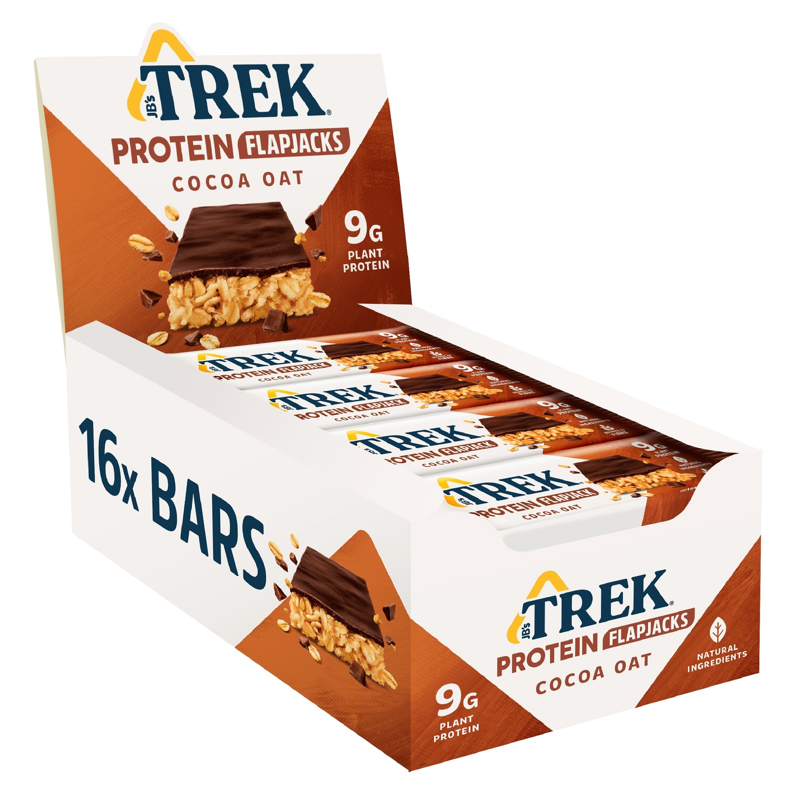Trek High Protein Flapjack Cocoa Oat 50 g - Gluten Free Bars – Healthy Snack ...