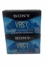SONY LOT Of 2 30 Minute VHS-C Premium Grade Camcorder Videocassette Tapes Sealed