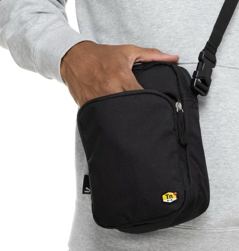 NIKE HERITAGE TN TUNED CROSS-BODY SHOULDER MESSENGER BAG POUCH BLACK DX6614-010