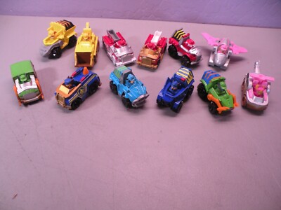 PAW PATROL Diecast True Metal Toy Vehicles Lot Of 12 Dino Rescue Rocky Rubble +