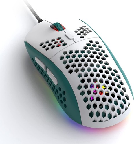 RGB Gaming Mouse Wired Honeycomb Ultralight 65g Adjustable Dpi 6400 For PC PS4 - Picture 19 of 54