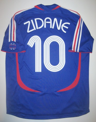 2006-2008 Adidas France World Cup Zinedine Zidane Kit Short Sleeve Shirt Jersey