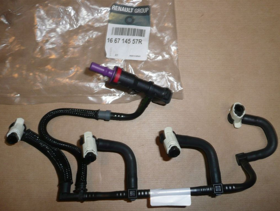 Tuyau retour d'injection 1.5dCi durite carburant 166714557R pour Clio IV et Scénic III