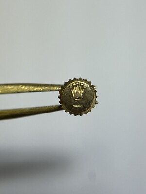 Genuine Rolex 24-600-8 - 6mm 18k Yellow Gold Crown. (57)