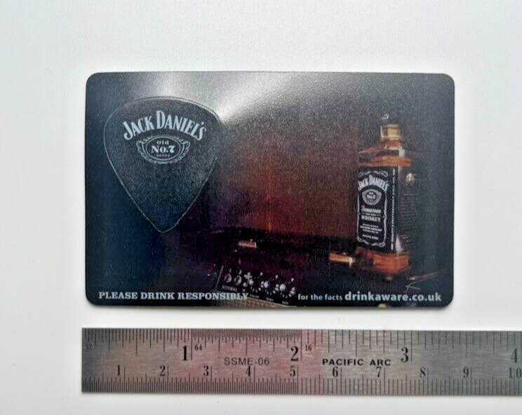 Jack Daniel’s Guitar Pick, UK Give Away/Contest card