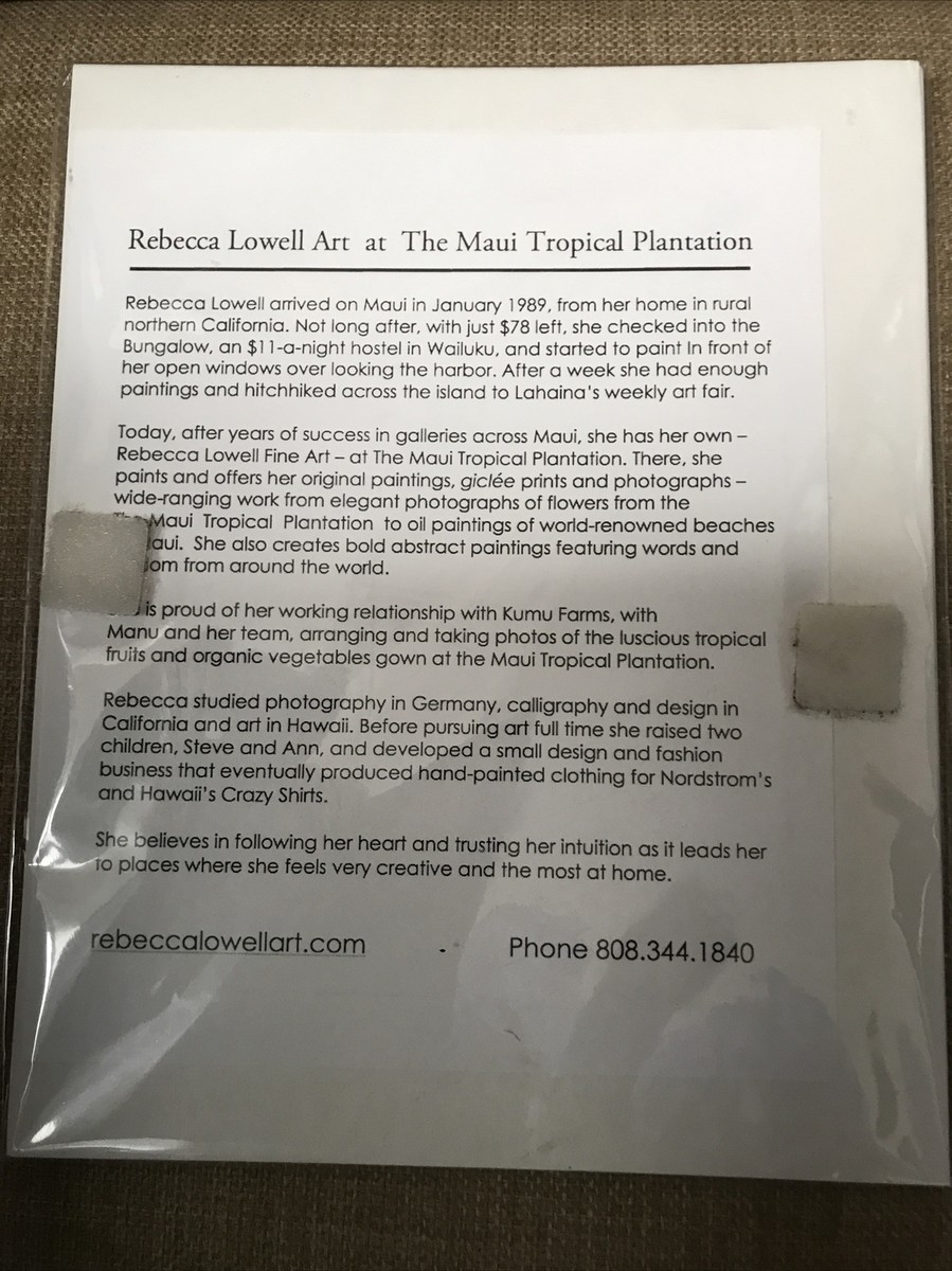 Rebecca Lowell Maui Hawaii Unframed matte watercolor Print Surfing