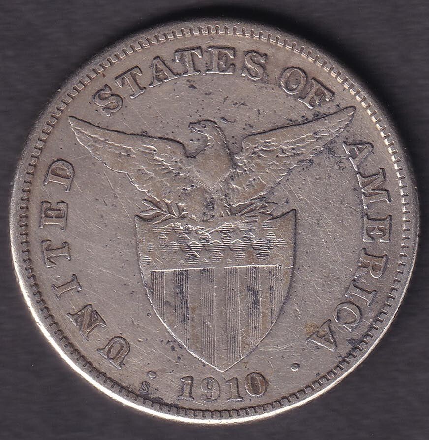 1 Peso 1910-S US-Philippine United States of America Coin