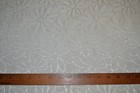 Cotton blend fabric, ivory floral jacquard pattern, 48" x 2.1 yards, preshrunk