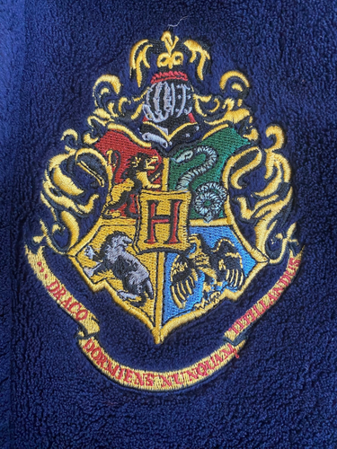 Harry Potter Kids Blue Fleece One-Piece Hooded Pajama ~ Size Medium (54-58") - Picture 6 of 7
