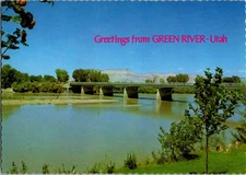 Greetings From Green River Utah Continental Chrome Postcard