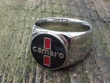 1960s CHEVROLET CAMARO LOGO SILVER CHROME RING #11 NOS HI- QUALITY CLASS CHEVY