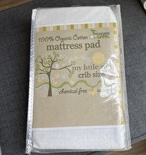 Organic Cotton Mattress Pad Waterproof Crib Size Dreamtex  New Set 2