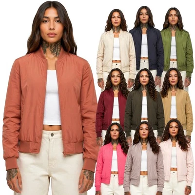 urbandreamz Damen leichte Bomberjacke Jacke Sommer Frühling Übergang XS-5XL - Bild 1 von 4