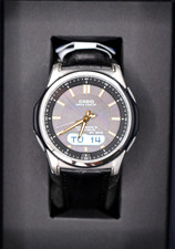 Casio Wave Ceptor WVA-M630L-1A2JF Funk Solar Lederband Uhr Schwarz Japan