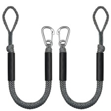 3FT Bungee Dock Line Boat Ropes for Docking Mooring Rope 3Feet, Grey