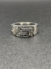 Sterling Silver 925 Greek Design Ring. Size L1/2