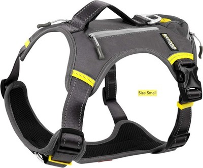 FIDA Dog harness, Multi-Function No Pull Pet Vest with Saddle Bags, Reflective