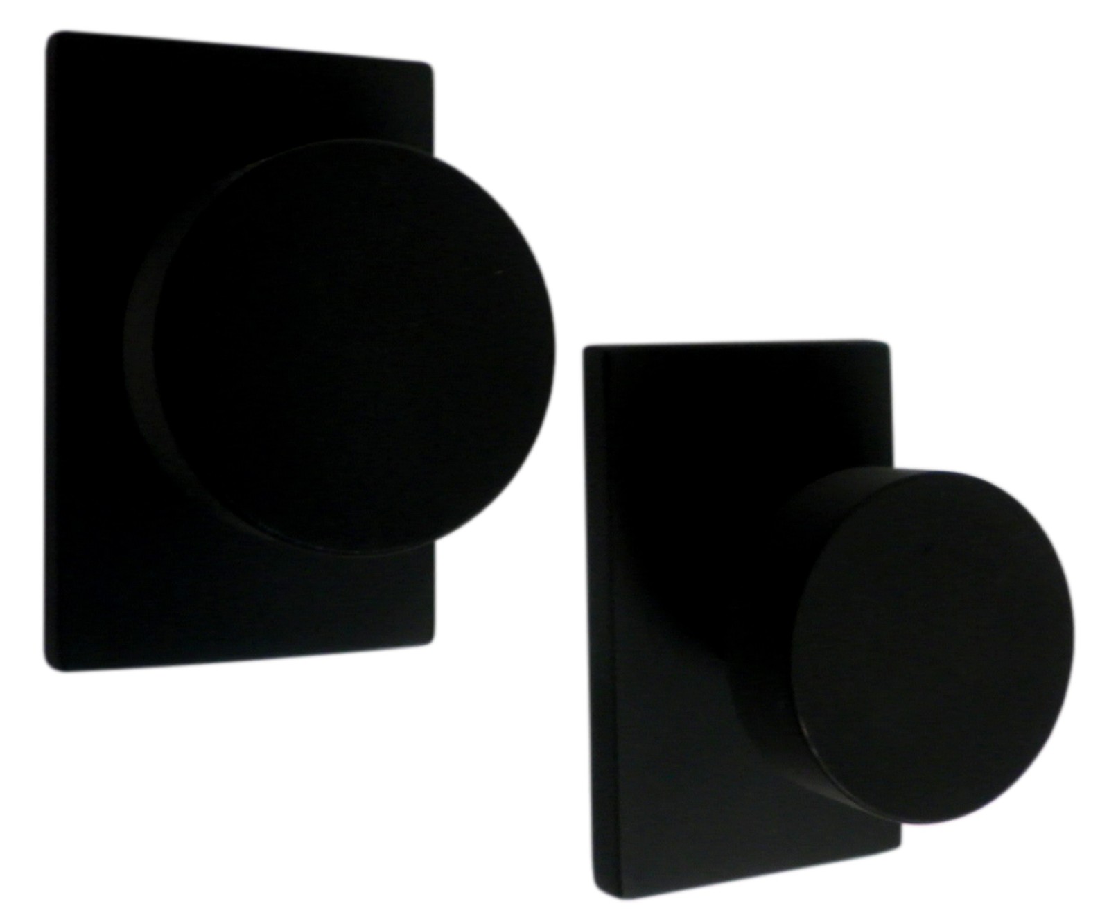 Emtek C5112ROUUS19 Flat Black-Polished Passage Rosette Circular Entry Handle