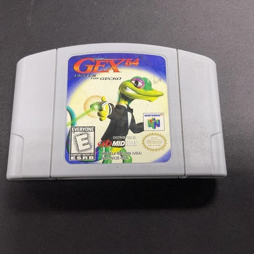 Gex 64 : Enter The Gecko ( Nintendo 64 N64 1998 ) Authentic Tested Game Only