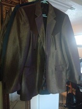 CIRCLE S DALLAS TEXAS MEN'S 40 R WESTERN SPORT JACKET BLAZER BROWN LINED