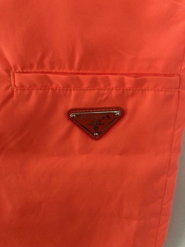 Pantalone PRADA leggero nylon arancione fluo brillante IT44 - Foto 5 di 10