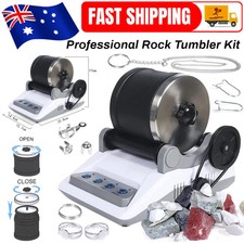 Rock Tumbler Kit Professional Rock Polisher with Rough Gemstones Polishing Grits