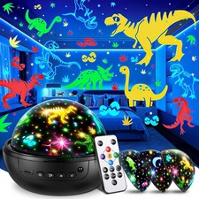 Dinosaur Toys for Boys | 3HD Films & 31 Colors &3 Brightness & 360° Rotate & Tim