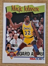 1991-92 NBA HOOPS MAGIC JOHNSON MILESTONES #316 LOS ANGELES LAKERS