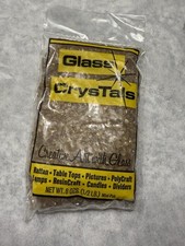 Vintage Crushed Light Brown Glass Crystals