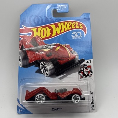 Hot Wheels 2018 Zombot Red HW Robots 4/5 Treasure Hunt Carded New
