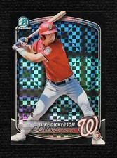 2025 Bowman Draft Chrome Black X-Fractor 7/10 Luke Dickerson #BDC-61 09an