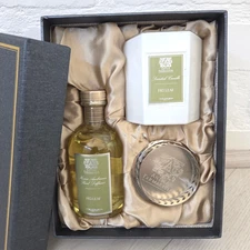 ANTICA FARMACISTA Home Fragrance Gift Set Box Fig Leaf Diffuser, Candle, Tray