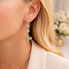 Pendientes De Plata De Ley 925 Chapados En Oro Rosa De 14