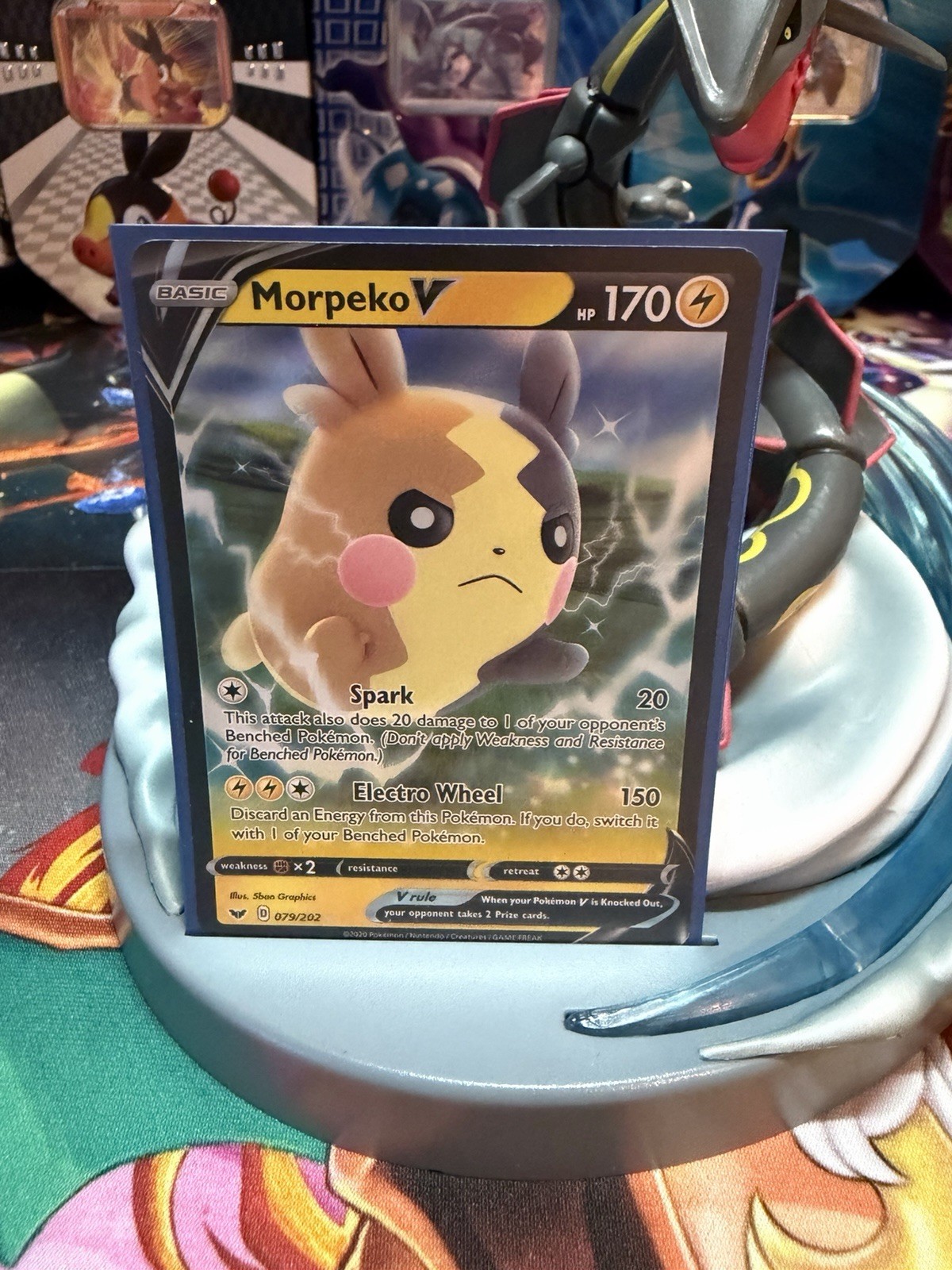 Pokemon TCG Morpeko V Sword & Shield Base Set 079/202 Holo Ultra Rare - NM