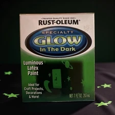 Rust-Oleum 214945 Specialty Glow In The Dark Luminous Latex Paint 7oz NEW