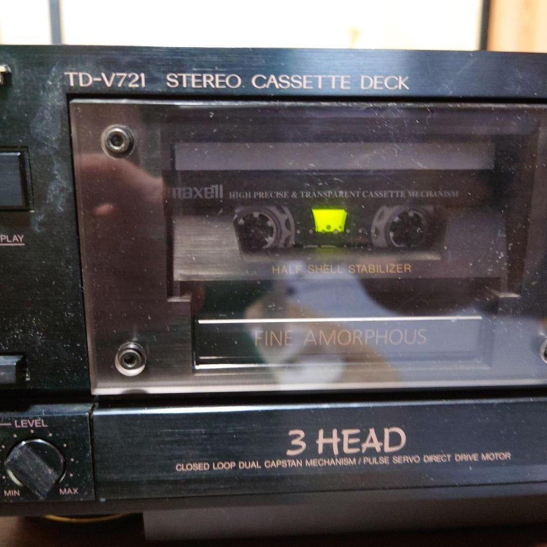 Victor TD-V721 Stereo Cassette Deck Black Vintage 1988 Used From