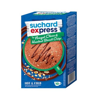 Suchard Express Nougat Choco und Hazelnut Biscuit Getränkepulver 150g
