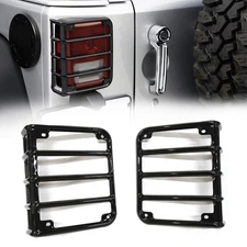 Tail Light Guards Cover Frame For 2007 - 2018 Jeep Wrangler JK Rear Light Cover