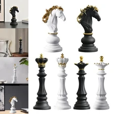 Nordic Chess Pieces Sculpture Ornament Statue Office Tabletop Artwork Crafts