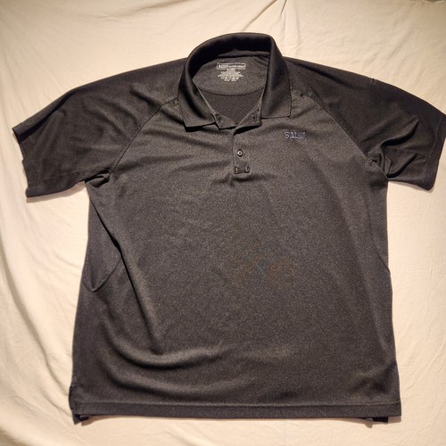511 Tactical Polo Shirt Black Wicking Short Sleeve Men’s 2XL - Picture 1 of 7