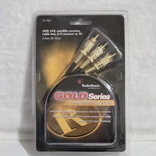 Radio Shack Gold Series 3FT Stereo A/V Cable - Premium Audio Video Cable for ...