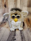 Furby 1999 White & Tan / Brown Eyes Tiger Electronics w/Tag Please Read