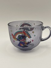 New Disney Lilo Stitch "Living The Dream" Purple Glass Mug/ Cup, 16 Oz