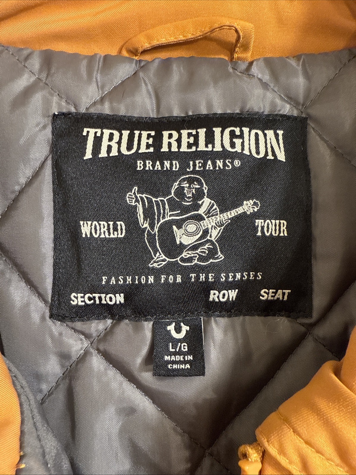 TRUE RELIGION JACKET BOMBER AVIATION  MEN LRG MA2  Full Zip Chipmunk  NWOT COAT thumbnail 5