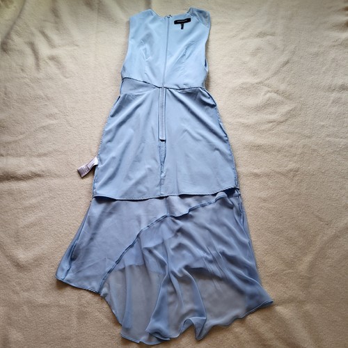 bcbg maxazria dress Blue Asymmetric Dress Women's Size 2 High Low - Picture 11 of 12