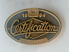 1994 John Deere Belt Buckle 1994 Training Program Bronze Certification