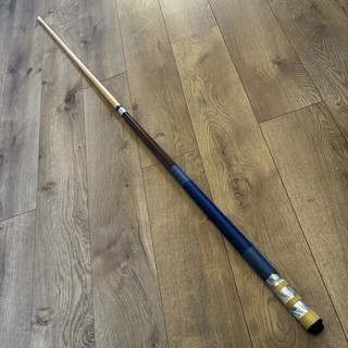 Vintage 1960s 1970s Unmarked Two Piece Billiard Cue Pool Stick Rosewood Butt