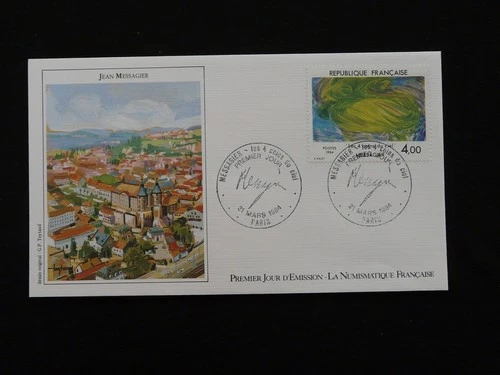 FDC France 1984 art painting Jean Messagier