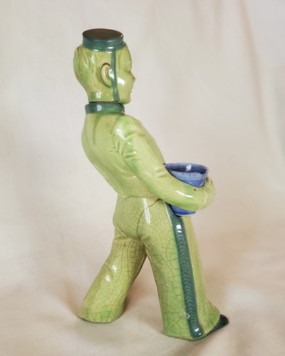 Art Deco Bell Hop/Porter Ceramic Bottle w/Removable Ice Bucket/Flower Pot 9"H - Picture 4 of 10